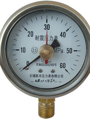 驻马店市绿环电气Y-100弹簧管压力表 精准监测的工业之眼